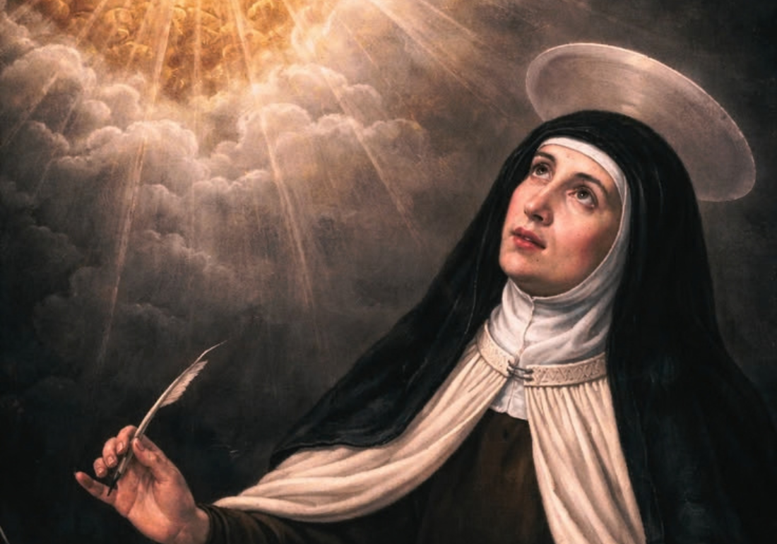 Imagem horizontal representando Santa Teresa de Jesus